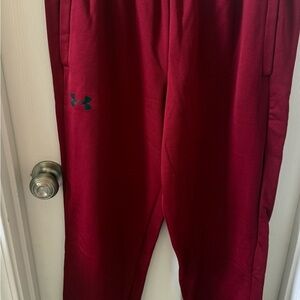 Under Armour Red Men's Athletic Top with Logo Strip